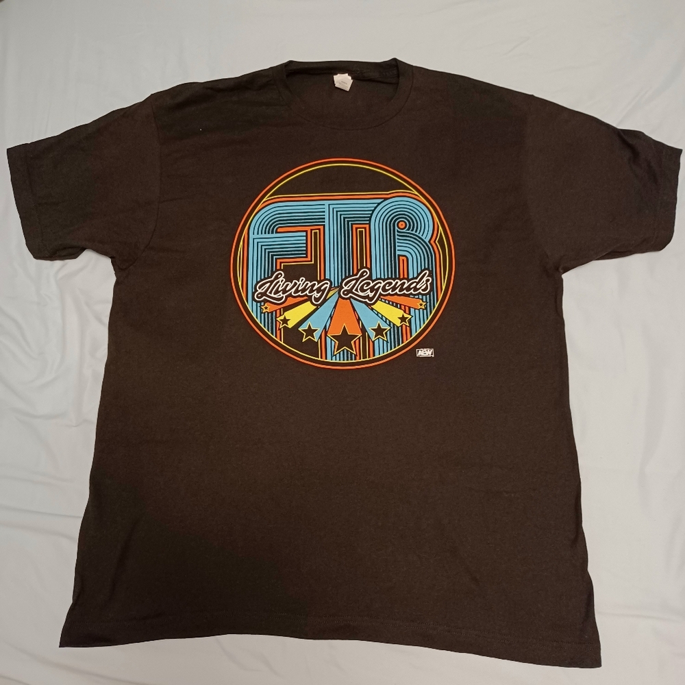 FTR Living Legends AEW Wrestling Crate T-Shirt Adult Size XL Tultex